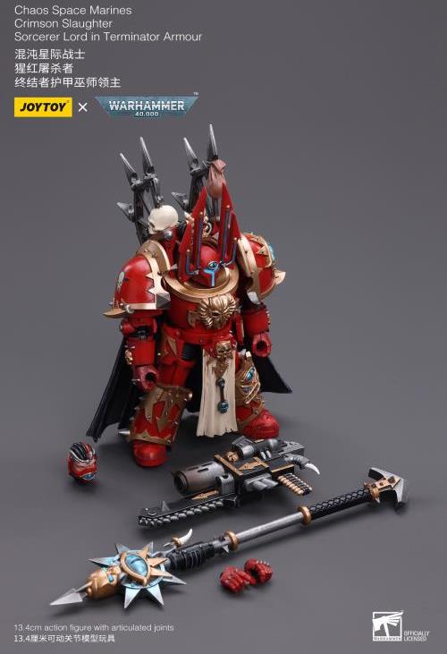 Warhammer 40k - Chaos Space Marines - Crimson Slaughter Sorcerer Lord in Terminator Armour - Collectables > Action Figures > toys -  Joy Toy