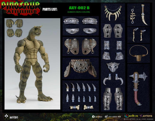 Dinosaur Battlefield Carnotaurus Warrior Recruit - Green - 1/12 Scale Figure (preorder) - Collectables > Action Figures > toys -  AxyToys