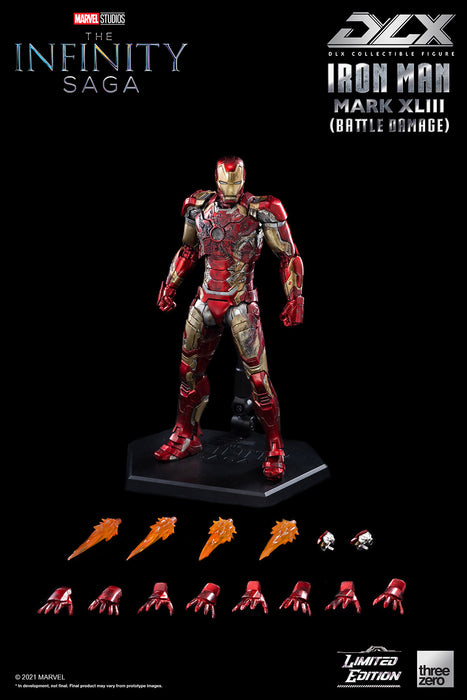 Marvel Studios: The Infinity Saga DLX Iron Man Mark 43 (Battle Damage) -  -  ThreeZero