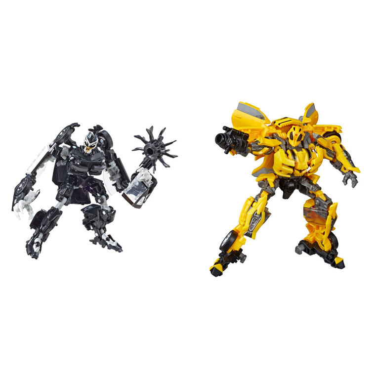 Transformers Buzzworthy Bumblebee Studio Series Deluxe - 27BB Clunker Bumblebee vs. 28BB Barricade - Exclusive - Collectables > Action Figures > toys -  Hasbro