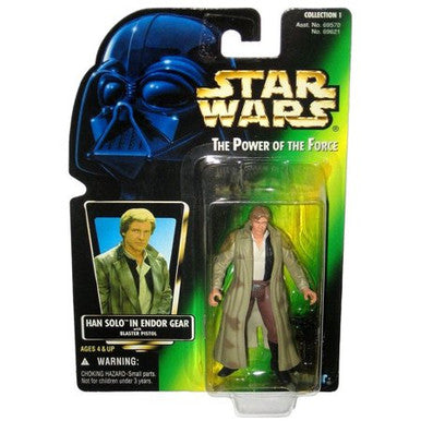 Star Wars Power of the Force Han Solo in Endor Gear - Action & Toy Figures -  Hasbro
