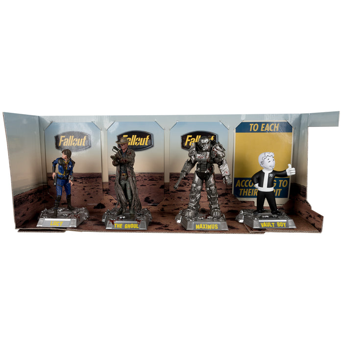 MOVIE MANIACS MULTIPACK - FALLOUT - LUCY MAXIMUS THE GHOUL AND VAULT BOY 4 Pack (preorder Dec)