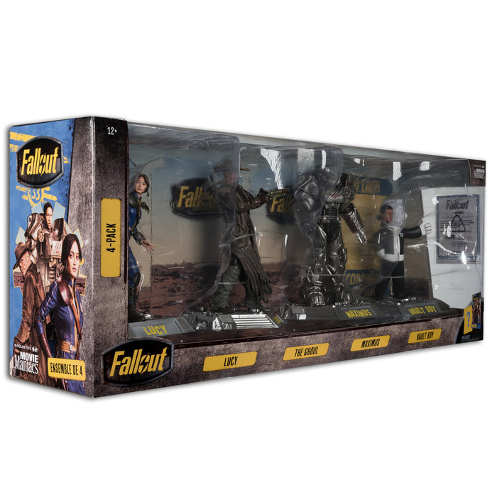 MOVIE MANIACS MULTIPACK - FALLOUT - LUCY MAXIMUS THE GHOUL AND VAULT BOY 4 Pack (preorder Dec)