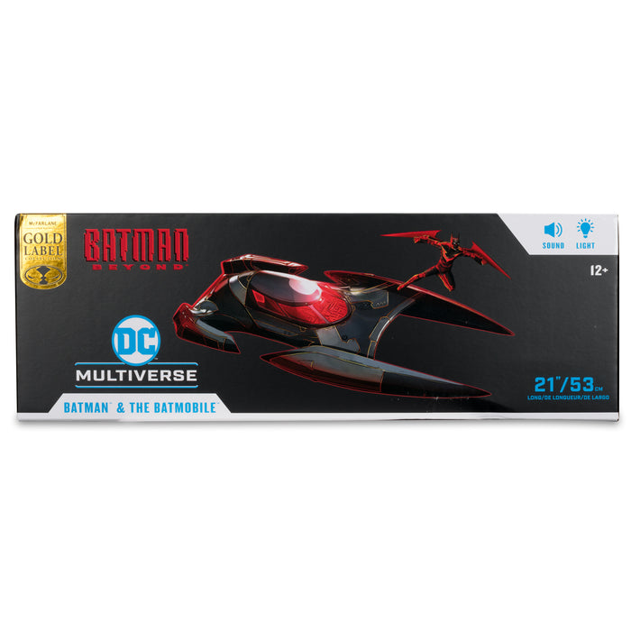 DC MULTIVERSE VEHICLES - BATMOBILE WITH BATMAN BEYOND 7IN FIGURE (GOLD LABEL) (preorder January)