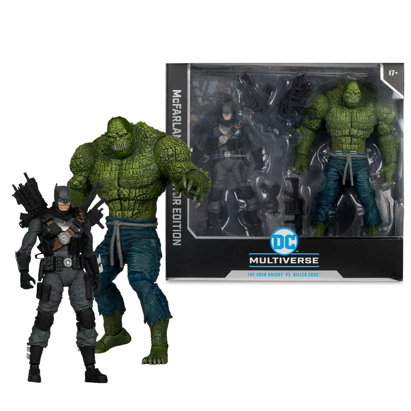 DC Multiverse Collector Edition - Dark Multiverse - The Grim Knight Vs. Killer Croc - Collectables > Action Figures > toys -  McFarlane Toys