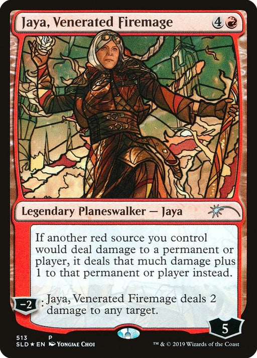 Jaya, Venerated Firemage (Stained Glass)