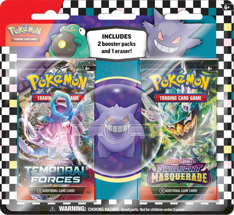 Pokémon TCG Back to School Eraser Blister Pack 2024 Gengar — Toy Snowman