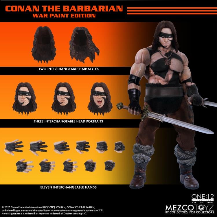 Conan the Barbarian (1982) One:12 Collective Conan (War Paint Edition) Action Figure (preorder) - Collectables > Action Figures > toys -  MEZCO TOYS