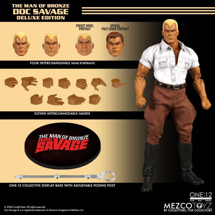 Doc Savage: The Man of Bronze One:12 Collective Doc Savage - Deluxe Edition (preorder Q3 2025) - Action figure -  MEZCO TOYS