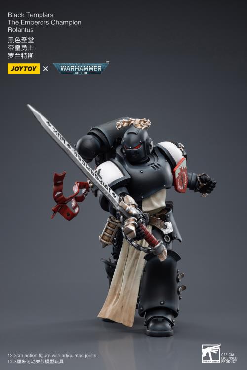 JoyToy - Warhammer 40K - Black Templars - The Emperor's Champion Rolantus - Collectables > Action Figures > toys -  Joy Toy