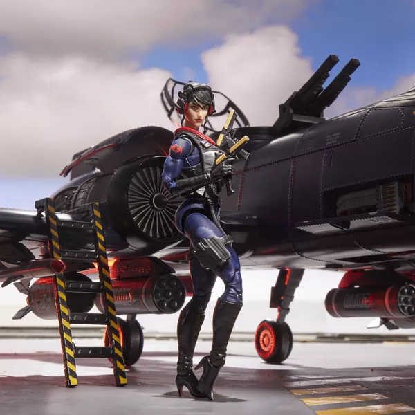 G.I. JOE CLASSIFIED SERIES COBRA RATTLER GROUND ATTACK JET - HASLAB with all the UNLOCKS - Collectables > Action Figures > toys -  Hasbro