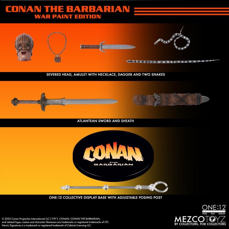 Conan the Barbarian (1982) One:12 Collective Conan (War Paint Edition) Action Figure (preorder) - Collectables > Action Figures > toys -  MEZCO TOYS