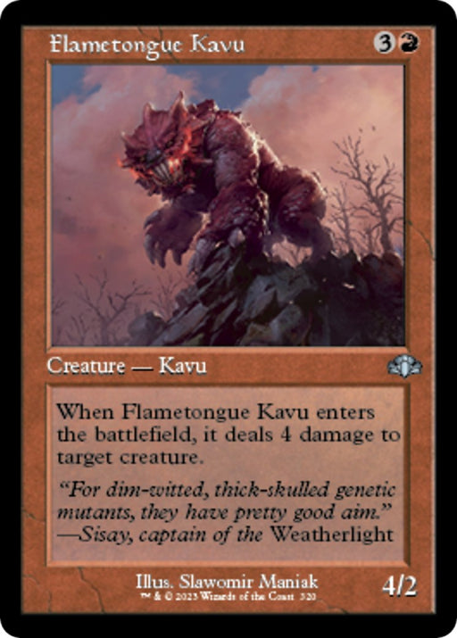Flametongue Kavu (Retro Frame)