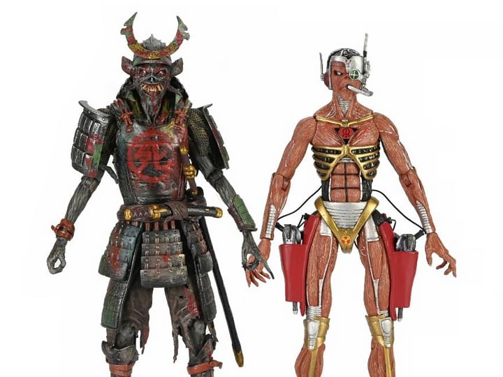 Iron Maiden Eddie NECA製フィギュア2体セット 未使用品 Iron Maiden Ultimate Future Past World Tour Action Figure Two-Pack