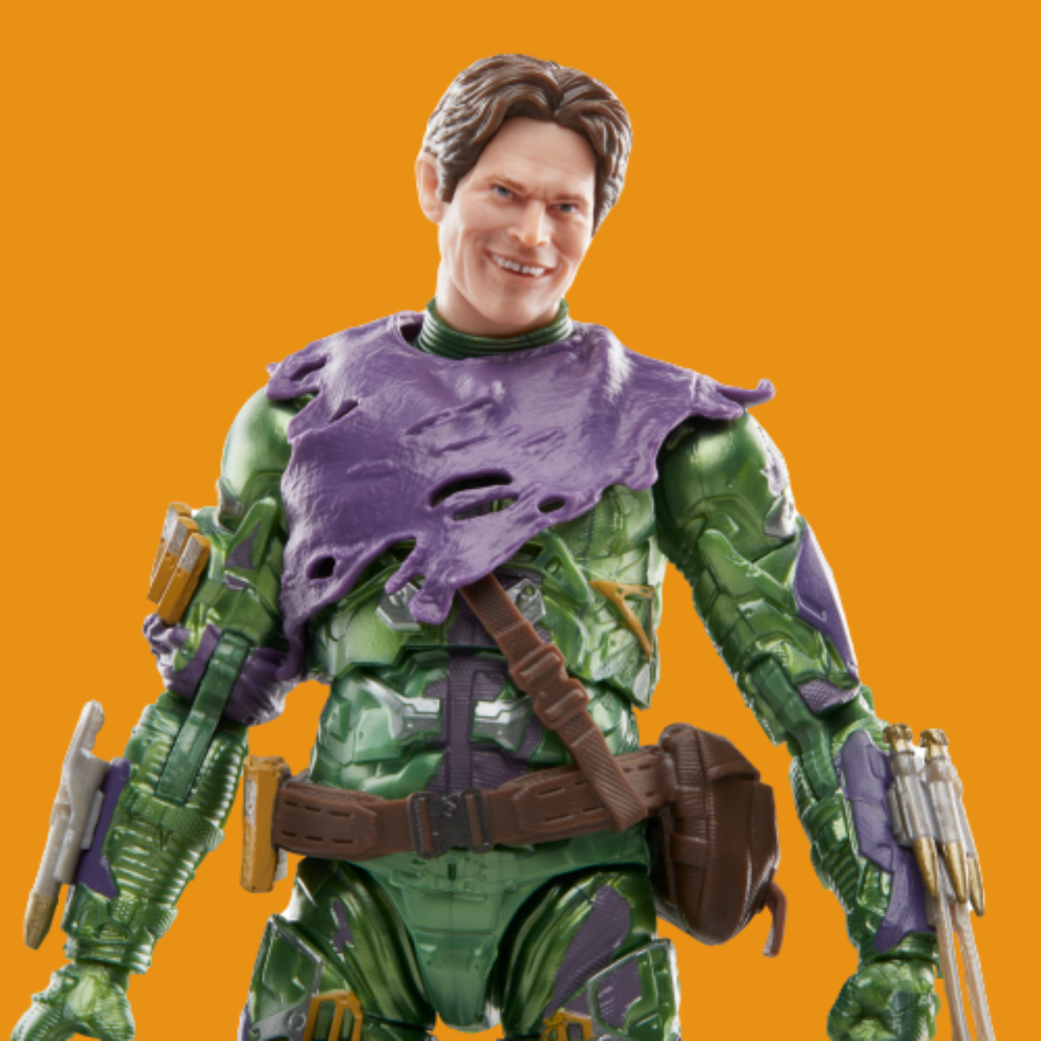 Marvel Spider-Man - Action Figure Goblin Verde, Serie Legends, 15 Cm, Con 3 Accessori E Pezzi Build-A-Figure