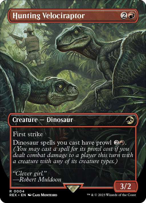 Hunting Velociraptor (Borderless)