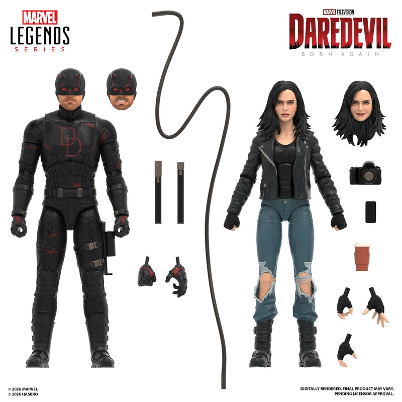 Marvel Legends Series Daredevil: Born Again Daredevil & Jessica Jones (Preorder Nov 2026) - Collectables > Action Figures > toys -  Hasbro
