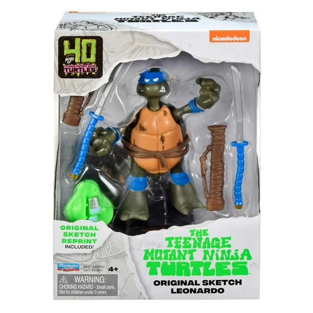 TMNT: 40th Anniversary - Original Sketch Turtle Figure - Leonardo - Collectables > Action Figures > toys -  PLAYMATES
