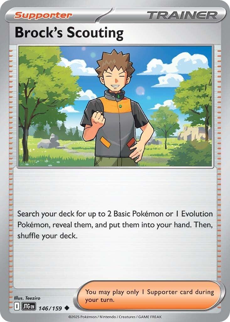 pokemon brock trainer card Brock's Scouting - 146/159 [JTG