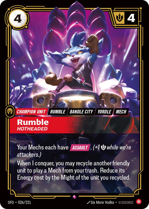 Rumble, Hotheaded