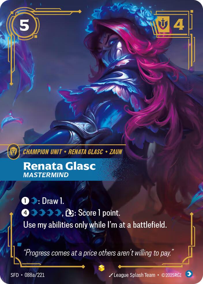 Renata Glasc, Mastermind (Alternate Art)