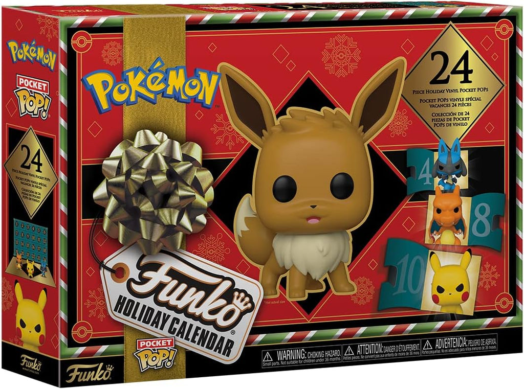 Pokemon 2023 Holiday Advent Calendar for Kids, 24 Piece Gift Playset - Set  Includes Pikachu, Eevee, Jigglypuff and More - 16 Toy Character Figures & 8