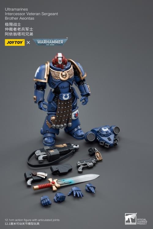 JoyToy - Warhammer 40k - Ultramarines - Intercessor Veteran Sergeant Brother Aeontas - Collectables > Action Figures > toys -  Joy Toy