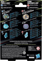 Beyblade X Bite Croc 3-60LF and Sting Unicorn 4-60P  Dual Pack Set - Collectables > Action Figures > toys -  Hasbro