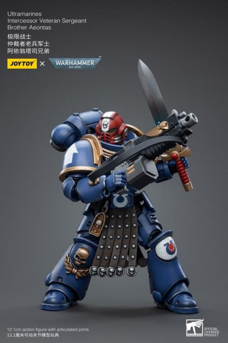 JoyToy - Warhammer 40k - Ultramarines - Intercessor Veteran Sergeant Brother Aeontas - Collectables > Action Figures > toys -  Joy Toy