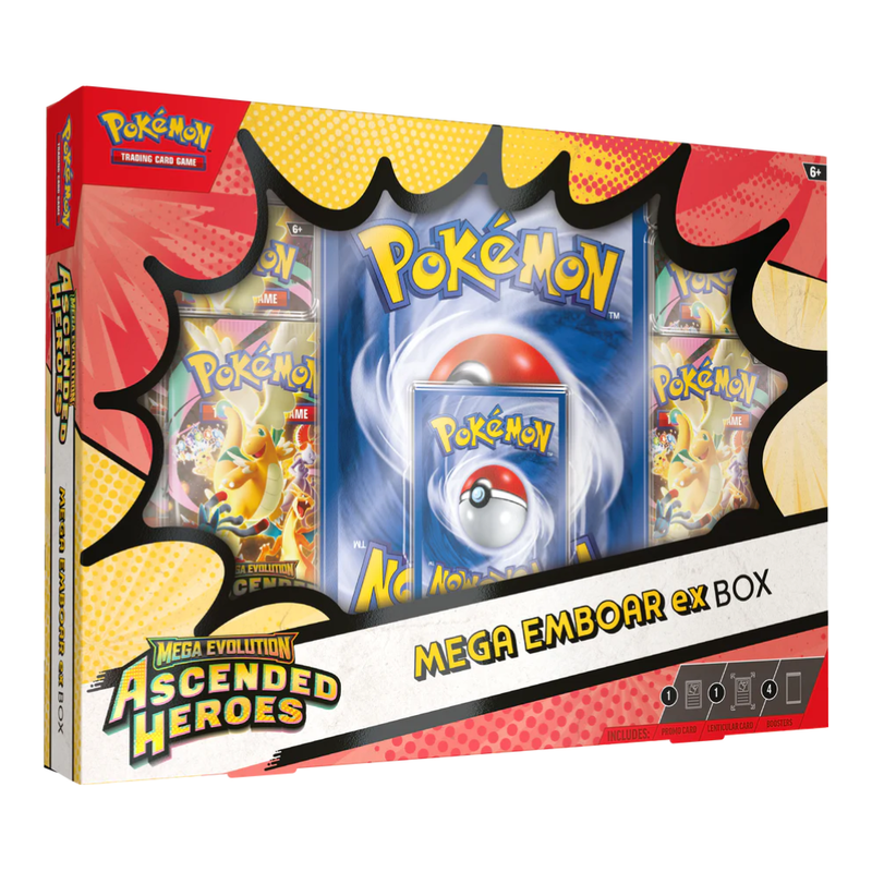 Pokémon TCG: Mega Evolution - Ascended Heroes - Mega Emboar ex Box - Card Games > Collectables > TCG > CCG -  Pokemon TCG