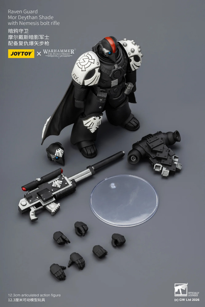 JoyToy - Warhammer: The Horus Heresy Raven Guard Mor Deythan Shade with Nemesis Bolt Rifle 1/18 Scale Action Figure