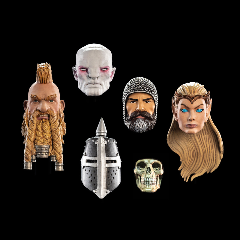 Mythic Legions: The Roleplaying Game - Set of 5 Heads Pack (Preorder Q4 2026) - Collectables > Action Figures > toys -  Four Horsemen