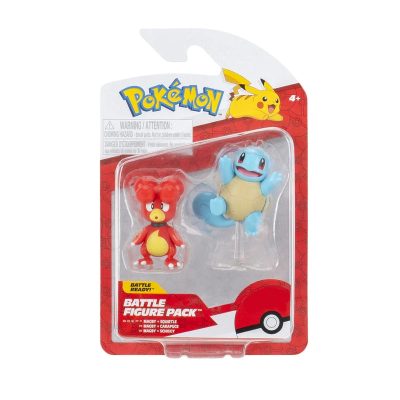 Pokémon - Battle Figure Pack - Magby + Squirtle - Collectables > Action Figures > toys -  Jazwares