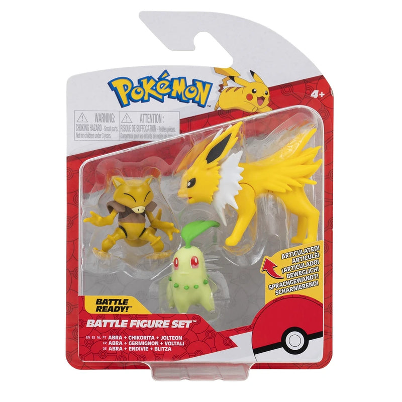 Pokémon - Battle Figure Set - Abra + Chikorita + Jolteon - Collectables > Action Figures > toys -  Jazwares