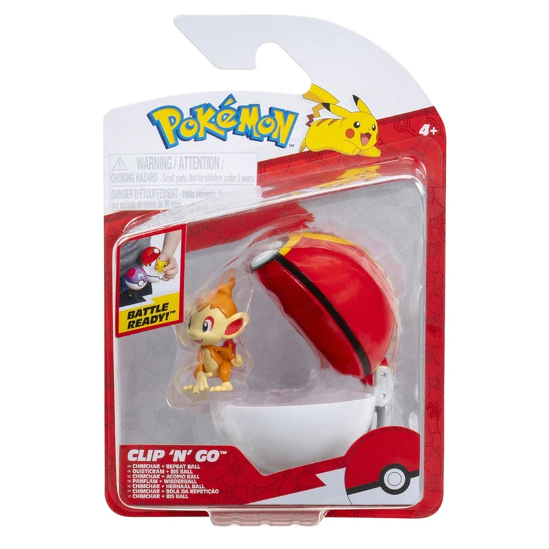 Pokémon - Clip 'N' Go - Chimchar + Repeat Ball - Collectables > Action Figures > toys -  Jazwares