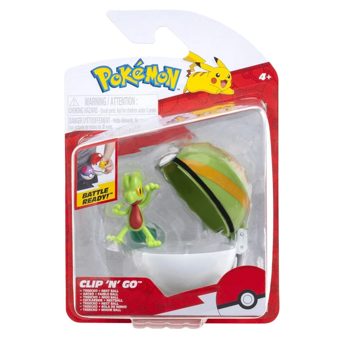 Treecko Toy Pokémon - Clip 'N' Go - Treecko + Nest Ball — Toy Snowman