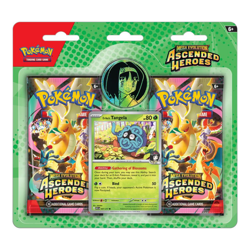 Pokémon TCG: Mega Evolution - Ascended Heroes - Blister Pack Collection - Erika - Card Games > Collectables > TCG > CCG -  Pokemon TCG