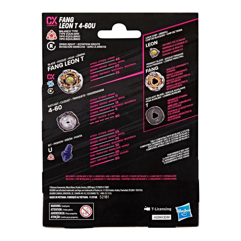 Beyblade X Fang Leon T 4-60U CX Starter Pack - Collectables > Action Figures > toys -  Hasbro