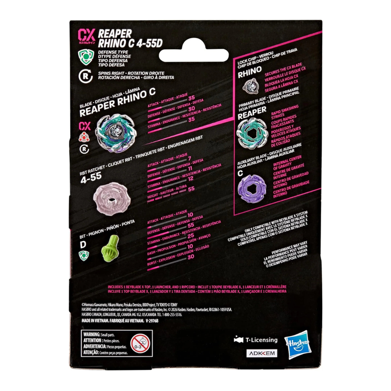 Beyblade X Reaper Rhino C 4-55D CX Starter Pack - Collectables > Action Figures > toys -  Hasbro