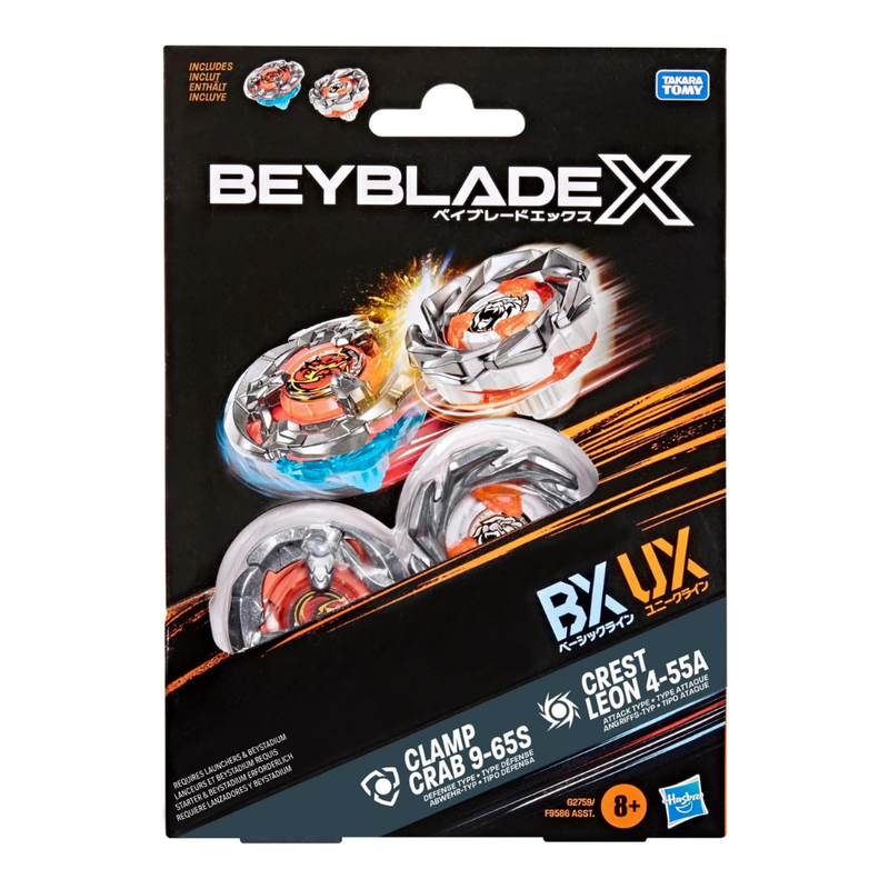 Beyblade X Clamp Crab 9-65S & Crest Leon 4-55A Dual Pack