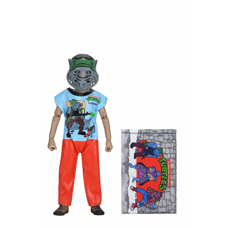 Teenage Mutant Ninja Turtles (1987 Cartoon) x Ben Cooper - 6" Clothed Figure - Rocksteady - Collectables > Action Figures > toys -  Neca
