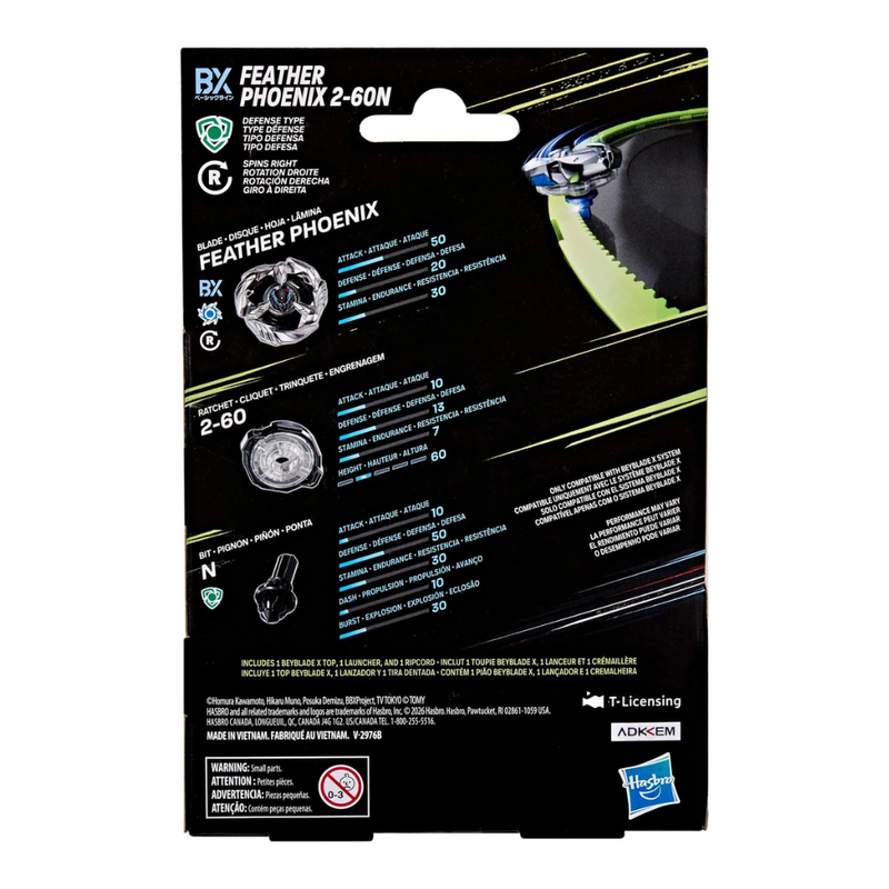 Beyblade X Feather Phoenix 2-60N BX Starter Pack — Toy Snowman
