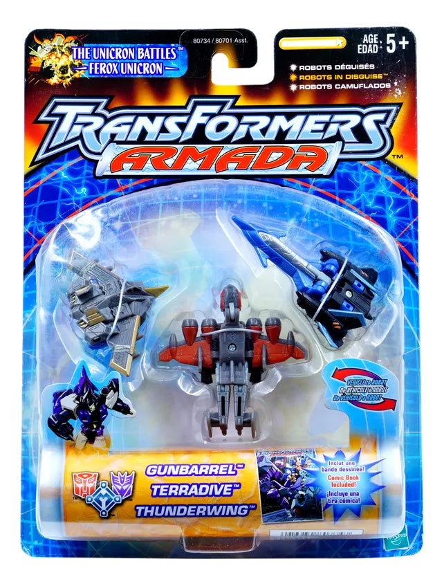 Transformers Armada Gunbarrel Terradive Thunderwing Action Figure Set - Collectables > Action Figures > toys -  Hasbro