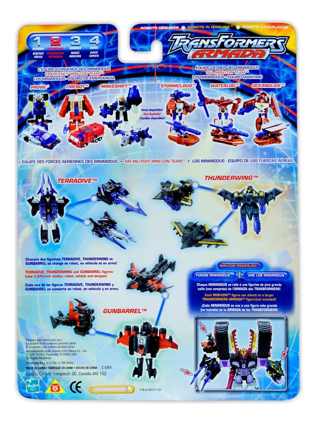 Transformers Armada Gunbarrel Terradive Thunderwing Action Figure Set - Collectables > Action Figures > toys -  Hasbro