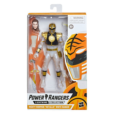 Power Rangers Lightning Collection Mighty Morphin Metallic White Ranger - Collectables > Action Figures > toys -  Hasbro