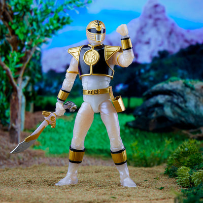 Power Rangers Lightning Collection Mighty Morphin Metallic White Ranger - Collectables > Action Figures > toys -  Hasbro