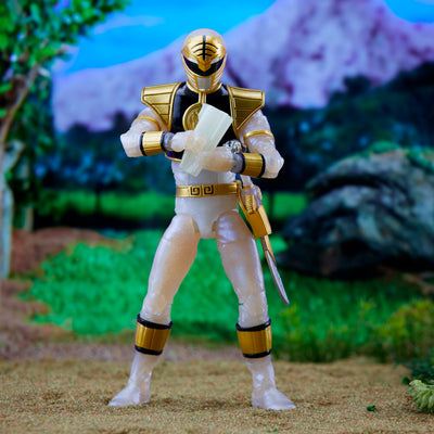 Power Rangers Lightning Collection Mighty Morphin Metallic White Ranger - Collectables > Action Figures > toys -  Hasbro