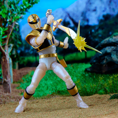 Power Rangers Lightning Collection Mighty Morphin Metallic White Ranger - Collectables > Action Figures > toys -  Hasbro