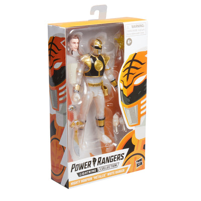 Power Rangers Lightning Collection Mighty Morphin Metallic White Ranger - Collectables > Action Figures > toys -  Hasbro