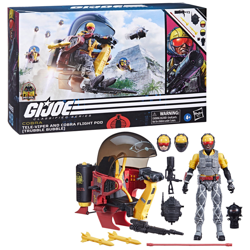 G.I. Joe Classified Series Python Patrol Tele-Viper & Cobra Flight Pod (Trubble Bubble) - Collectables > Action Figures > toys -  Hasbro